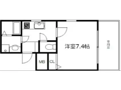 チコーベルメゾン東山(1K/1階)の間取り写真