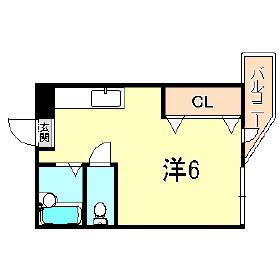 東門エースタウンビル(ワンルーム/4階)の間取り写真