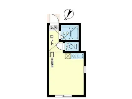 ユナイト六浦パーリーの杜(ワンルーム/1階)の間取り写真