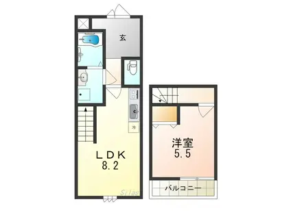 スリーハーブズ狭山I番館(1LDK/1階)の間取り写真