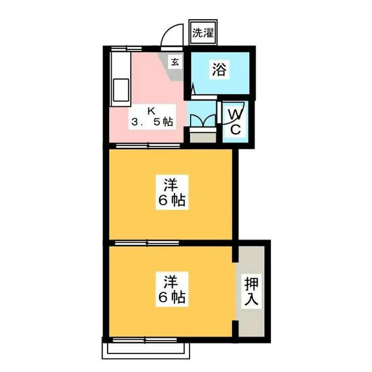 南ヶ丘ハイツ 2階階 間取り
