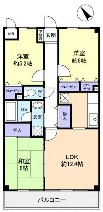 アレグリア芝山 2階階 間取り