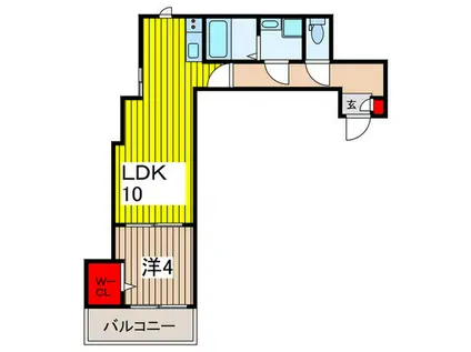 F-CUBE V(1LDK/1階)の間取り写真