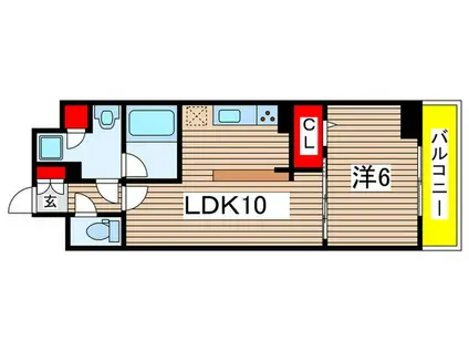 CASA DE ALIVIO(1LDK/2階)の間取り写真