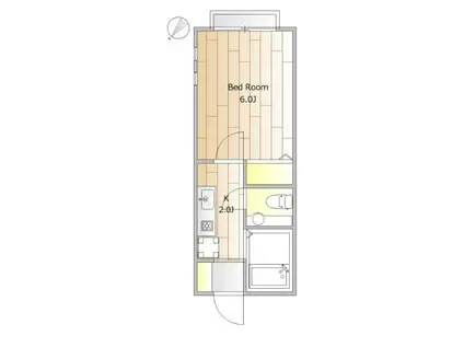 レーヴ田園調布(1K/1階)の間取り写真