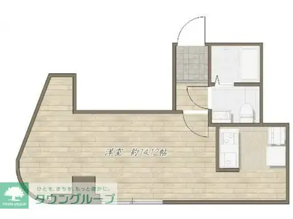 第2荒野ビル(ワンルーム/2階)の間取り写真