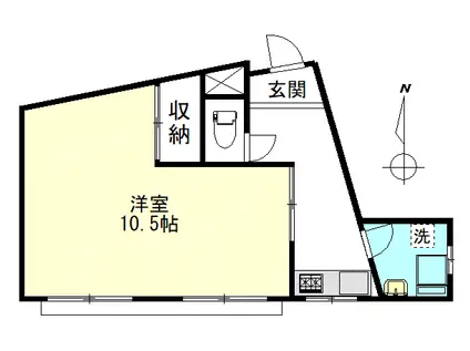 ハイツ光苑(1K/4階)の間取り写真