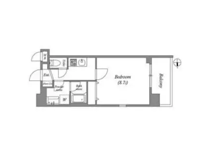 CION NAGOYA MEIEKI(1K/1階)の間取り写真