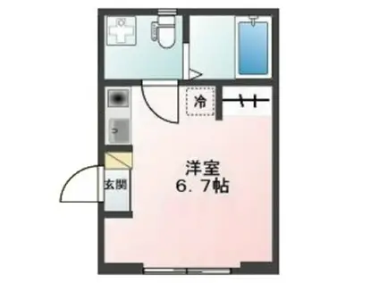 GLANZ千石II(ワンルーム/1階)の間取り写真