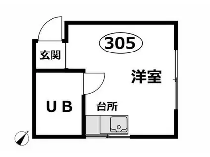 エルファイブ(ワンルーム/3階)の間取り写真
