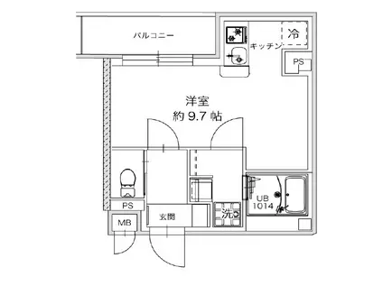 レピュア西尾久レジデンス(ワンルーム/1階)の間取り写真