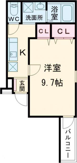フジパレス西湊I番館(1K/1階)の間取り写真