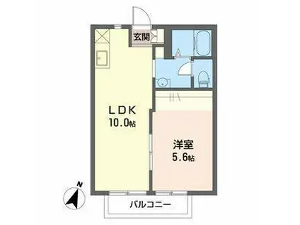 桜通 C(2DK/2階)の間取り写真