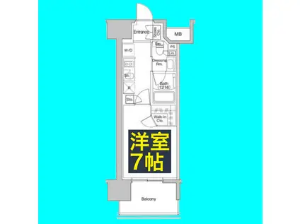 ザ・パークハビオ新栄(1K/11階)の間取り写真