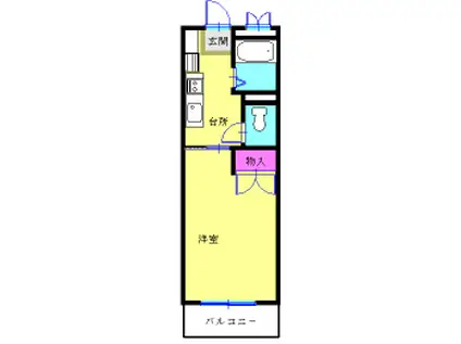 クレアール野比(1K/1階)の間取り写真