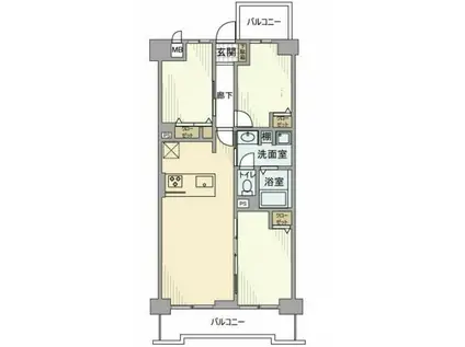 レジデンシャル戸田公園ザ・マークフィールド(3LDK/2階)の間取り写真