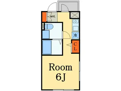 YASUIビル第8(ワンルーム/3階)の間取り写真