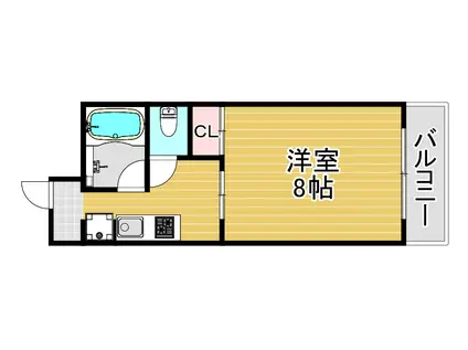 レクシア西九条(1K/3階)の間取り写真