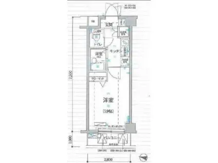 リヴシティ新宿壱番館(1K/4階)の間取り写真