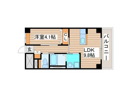 GARDEN 若木(1LDK/1階)の間取り写真