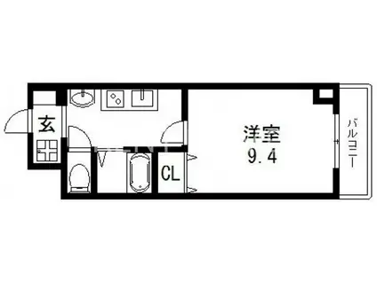 GRACE COURT(1K/2階)の間取り写真