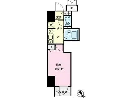 TFレジデンス蒲田(1K/8階)の間取り写真