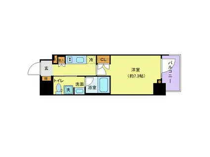 ステージグランデ八王子3(1K/5階)の間取り写真