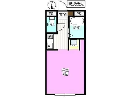 レジデンスKURASAWA(1K/2階)の間取り写真