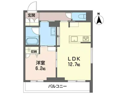 グランヒルズ コート(1LDK/2階)の間取り写真