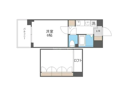 エステムコート梅田茶屋町(1K/7階)の間取り写真