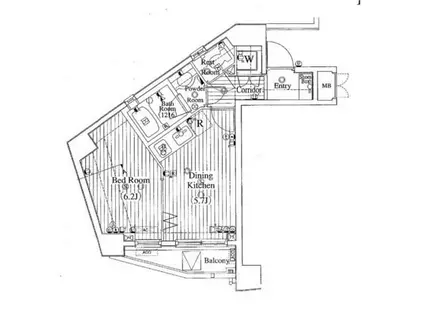 スカーラ西新宿シティプラザ(1DK/12階)の間取り写真