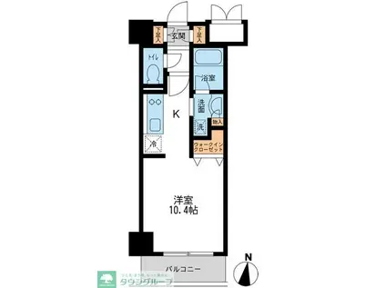 レジデンス両国駅前(ワンルーム/3階)の間取り写真