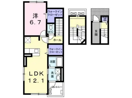 ソルヴィア(1LDK/3階)の間取り写真