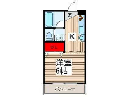 LA TOURELLE諏訪坂(1K/1階)の間取り写真