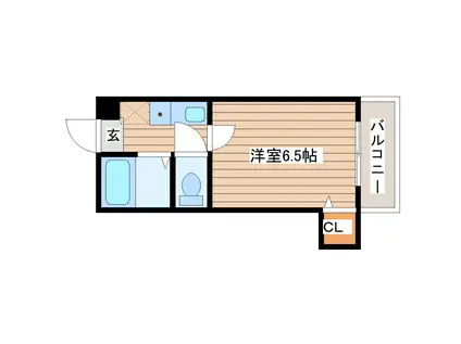 ニューハイムニュー(1K/1階)の間取り写真