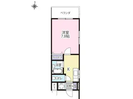 CHILL HOUSE チルハウス(1K/3階)の間取り写真