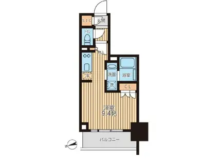 クロスレジデンス蒲田II(ワンルーム/3階)の間取り写真