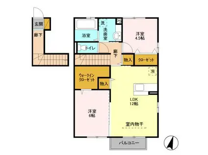 サクラーレ(2LDK/2階)の間取り写真