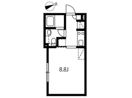 ALERO高円寺(1K/3階)の間取り写真