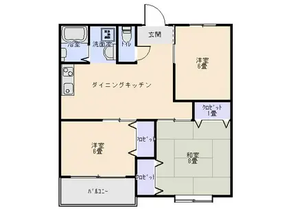 メゾン昭和(3DK/2階)の間取り写真