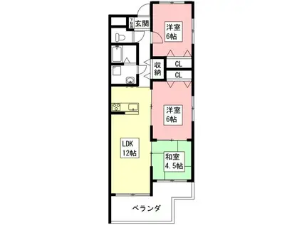 SAINTE FAMILLE(3LDK/3階)の間取り写真