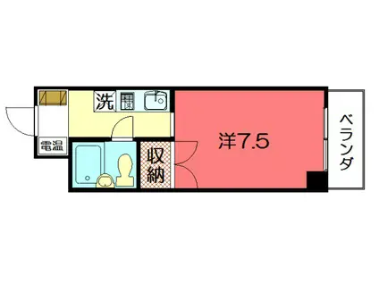 ハイム浄土寺80(1K/3階)の間取り写真