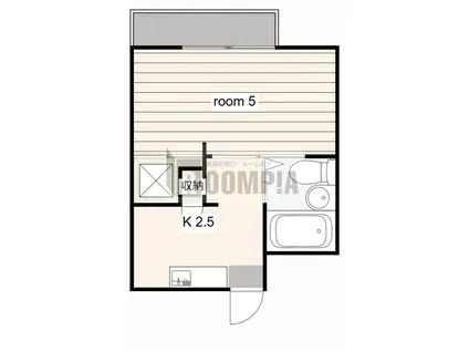 ベルトピアエグゼ岐阜羽島(1K/3階)の間取り写真