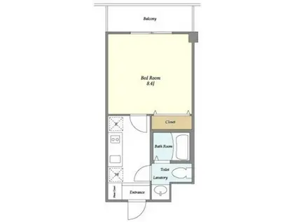 アユタカ2(1K/2階)の間取り写真