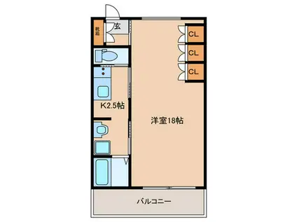 COTE D´AZUL(1K/4階)の間取り写真