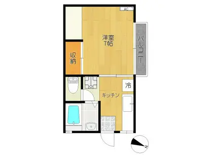 ルミネハイツ(1K/2階)の間取り写真