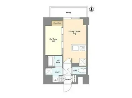 VORT扇橋RESIDENCE(1DK/2階)の間取り写真