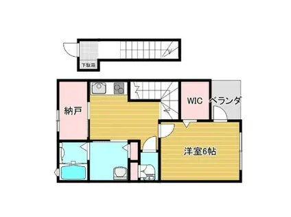 アッセンブル(1SK/2階)の間取り写真