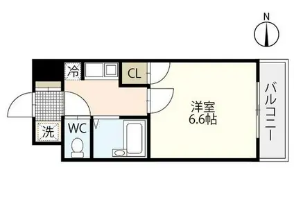 アストラルヤマナカ(1K/2階)の間取り写真