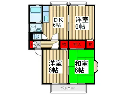 サンスュプリーム3(3DK/1階)の間取り写真